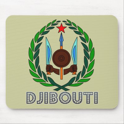 Djiboutian Emblem Mouse Pads by FlagStore