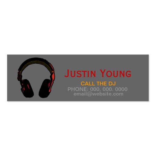 djs / deejays / electronic music business cards (front side)