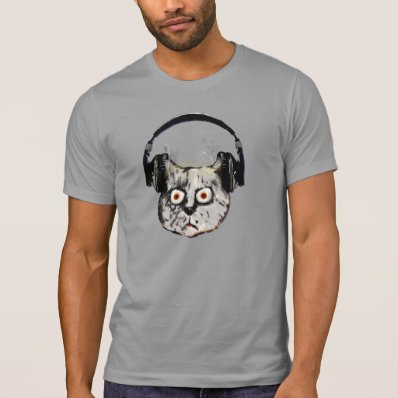djs headphone funny cat t-shirt
