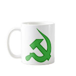 Dk & Light Green Thick Neo-Hammer & Sickle Mug