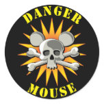 DM round sticker