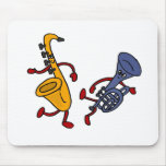 DN- Saxophone and Trumpet Dancing Cartoon Mousepads