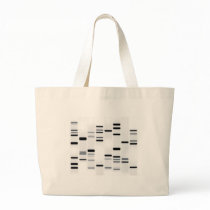 DNA Code Art Black on White Tote Bag