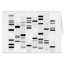 DNA Code Art Black on White Card