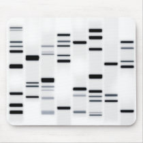 DNA Code Art Black on White Mousemats