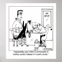 DNA Composed of Battery Acids Posters