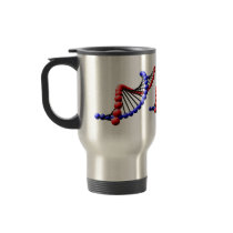 DNA - Double Helix Reusable Travel Mug by seonaidh DNA - Double Helix Reusable Travel Mug