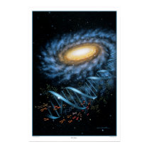DNA Galaxy Print by lynettecook DNA Galaxy Print