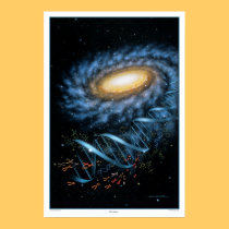 DNA Galaxy Print by lynettecook DNA Galaxy Print