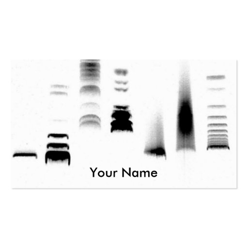 DNA Gel Electrophoresis Business Card (inverted) (back side)