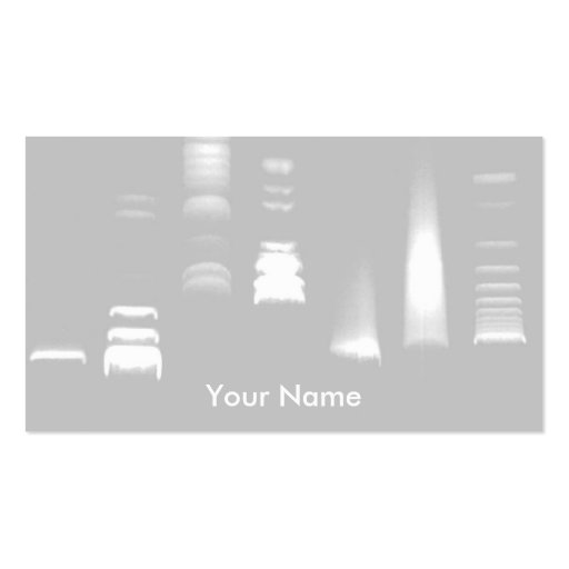 DNA Gel Electrophoresis Business Card (light back) (back side)