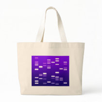 DNA Genetic Code Purple Tote Bags