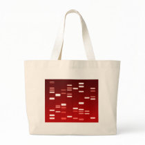 DNA Genetic Code Red Tote Bags