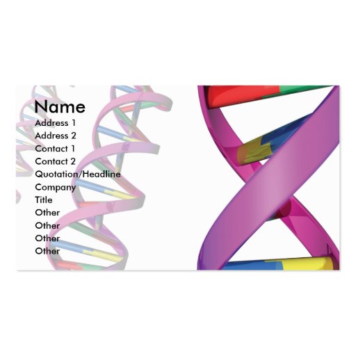 DNA helix medical or scientific business card