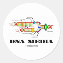 DNA Media Round Stickers