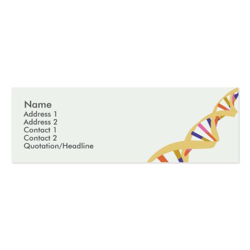DNA - Skinny Business Card Templates (front side)