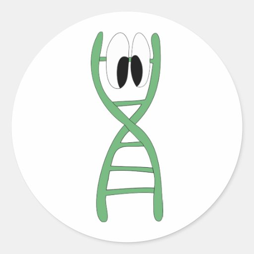 DNA Strand Classic Round Sticker Zazzle