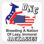 DNC: Breeding A Nation Of Jackasses! Sticker