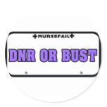 DNR or Bust License Plate stickers