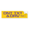 DNT TXT & DRV bumpersticker