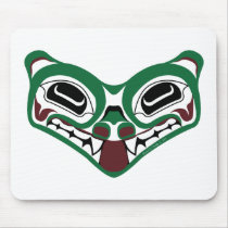 DNW Green Wolf Mouse Pad