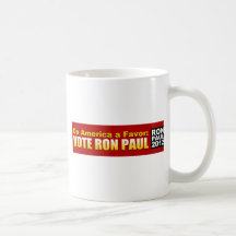 Do America a Favor: Vote Ron Paul 2012 Coffee Mug