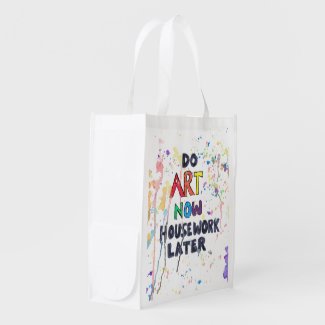 Do Art Now, Housework Later Market Tote