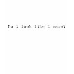Do I look like I care? women's t-shirt