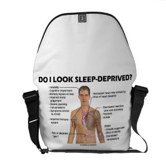 Do I Look Sleep-Deprived? (Physiology Humor) Messenger Bag