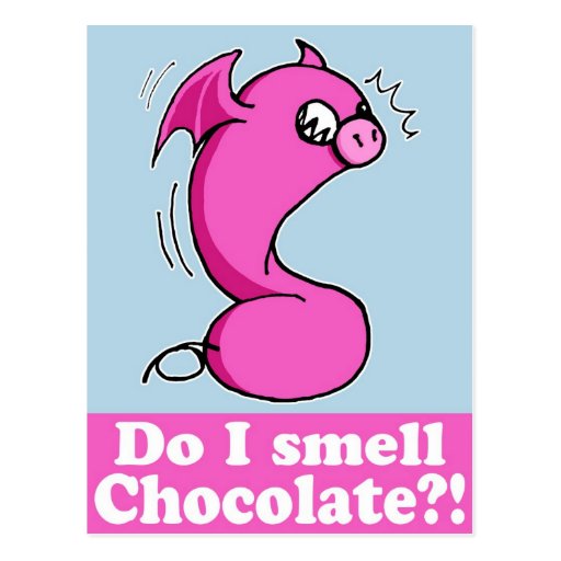 do i smell chocolate?! postcard Zazzle