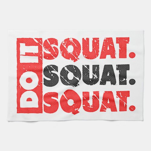 Do It. Squat,Squat,Squat | Vintage Style Hand Towel