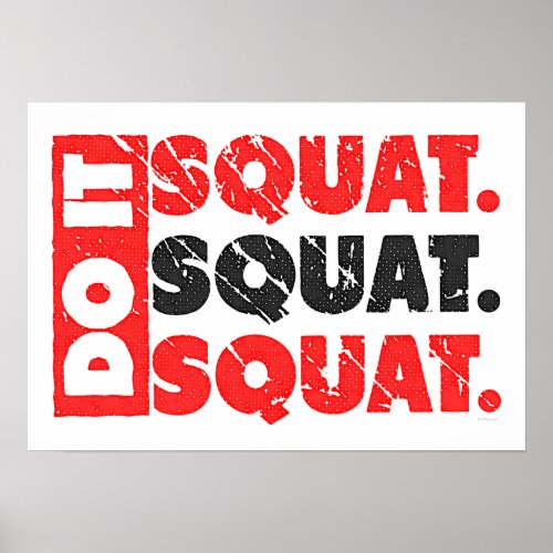 Do It. Squat, Squat, Squat | Vintage Style Posters