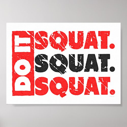 Do It. Squat, Squat, Squat | Vintage Style Print