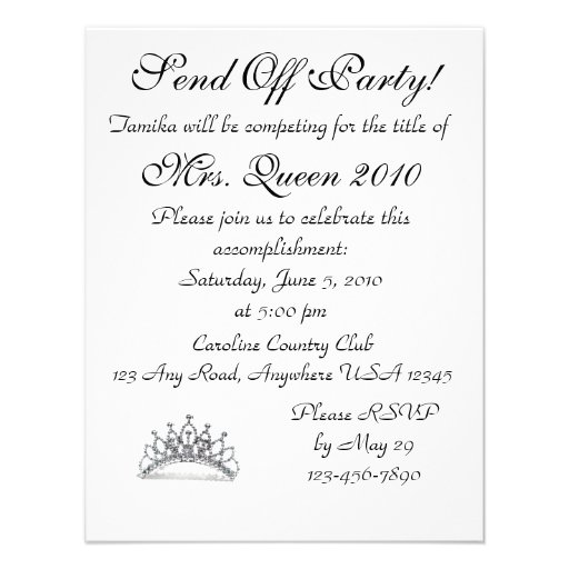 Do-It-Yourself Pageant Invitation