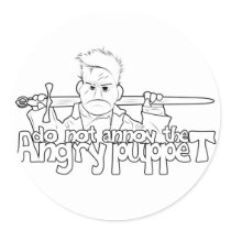 Do Not Annoy The Angry Puppet stickers