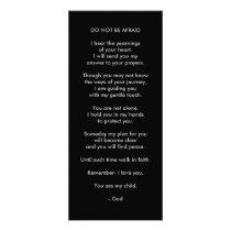 DO NOT BE AFRAID RACK CARD