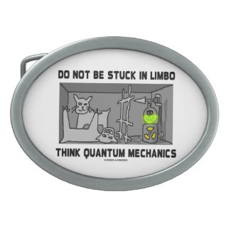 Do Not Be Stuck In Limbo Think Quantum Mechanics Oval Belt Buckles