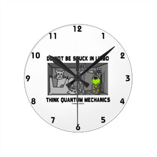 Do Not Be Stuck In Limbo Think Quantum Mechanics Wall Clocks