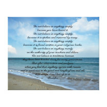 Do not believe canvas print