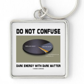 Do Not Confuse Dark Energy With Dark Matter keychain
