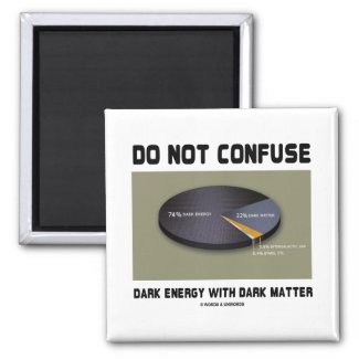 Do Not Confuse Dark Energy With Dark Matter Refrigerator Magnets