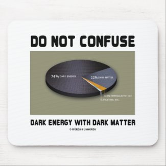 Do Not Confuse Dark Energy With Dark Matter Mousepads