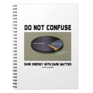 Do Not Confuse Dark Energy With Dark Matter Spiral Note Books