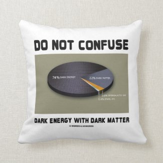 Do Not Confuse Dark Energy With Dark Matter Pillow
