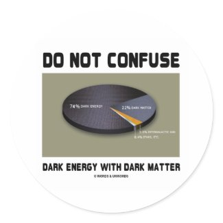 Do Not Confuse Dark Energy With Dark Matter sticker