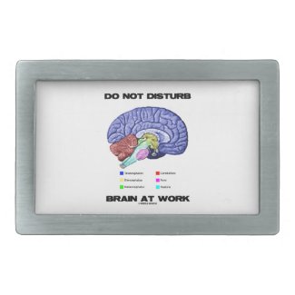 Do Not Disturb Brain At Work (Anatomical Humor) Belt Buckle
