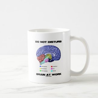 Do Not Disturb Brain At Work (Anatomical Humor) Mugs