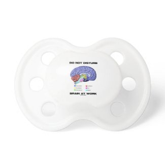 Do Not Disturb Brain At Work (Anatomical Humor) Pacifiers
