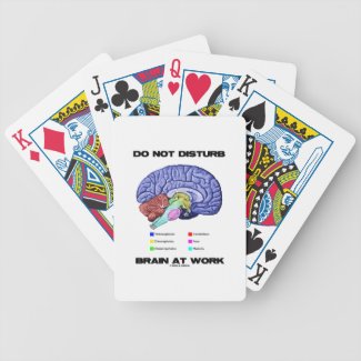 Do Not Disturb Brain At Work (Anatomical Humor) Poker Cards