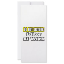 Do Not Disturb...Editor at Work Rack Card Template